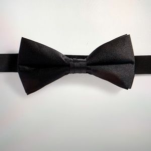 100% Silk Bow Tie in Black from Tip Top Tailors